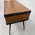 Mid-Century Modern Vintage Mid-Century Modern Walnut Veneer 2-Drawer Desk With Black Trim For Sale - Image 3 of 9
