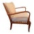 Authentic vintage Knoll lounge chair featuring the original Knoll Antimott D.R.P. metal tag and beautifully sculpted solid...