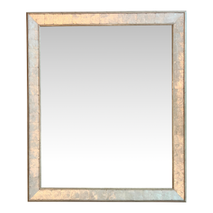 1990s Handcrafted Mother of Pearl Shell Mirror