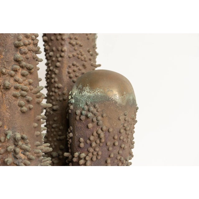 Metal Large Brutalist Bronze Sculpture Signed Dlp 1971 For Sale - Image 7 of 10