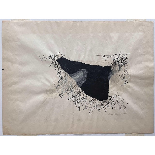 1958 Ink Collage "#1" James Spencer Russell For Sale - Image 11 of 11