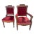 Late 19th Century Eastlake Tufted Velvet Chairs- Set of 2 For Sale