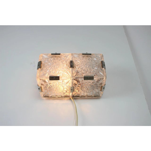 Metal Mid-Century Wall Lamp from Kamenický Šenov, 1970s For Sale - Image 7 of 14