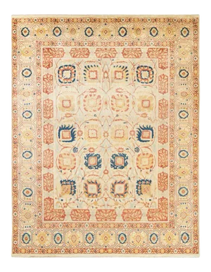Mogul Collection Hand-Knotted Area Rug - Ivory 8' 2" x 10' 3"