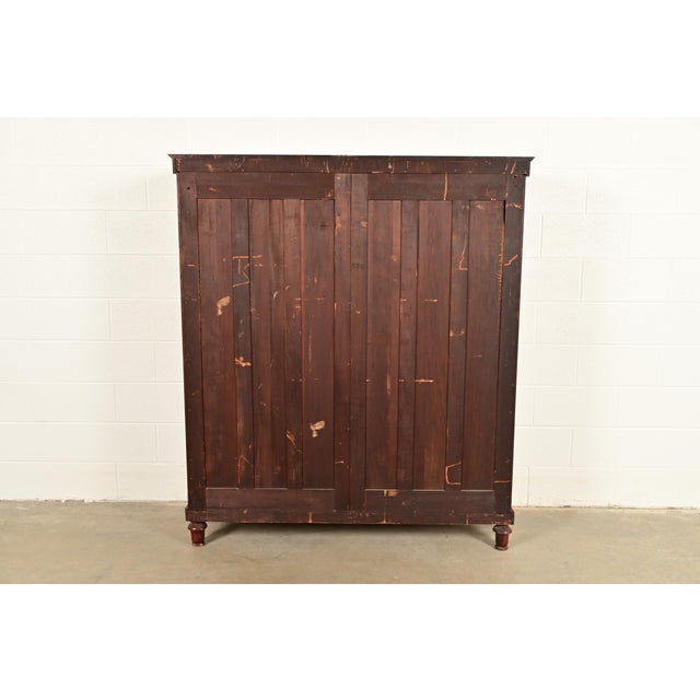 Antique French Empire Carved Mahogany Bookcase With Mounted Ormolu, Circa 1890s For Sale - Image 13 of 14