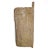 Old hand-carved Igbo grain door from southeastern Nigeria featuring deeply incised geometric motifs and an aged...