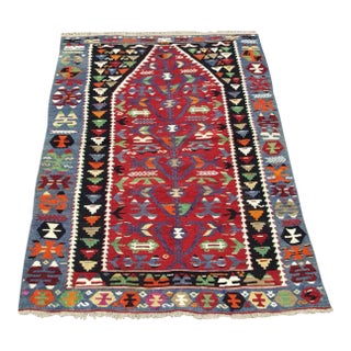 Vintage Turkish Kilim Rug, 38" X 53" For Sale