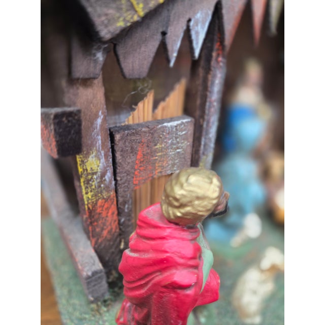 Mid 20th Century Italian Christmas Nativity Creche Set For Sale - Image 5 of 14