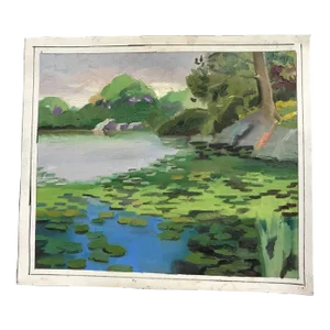 Water Lilies in the Harlem Meer Oil Painting