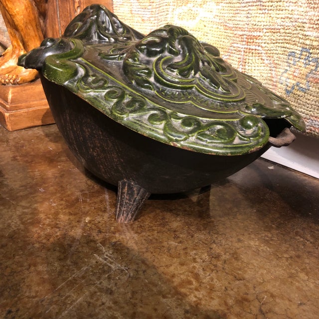 Vintage Italian Cast Iron Coal Holder For Sale - Image 10 of 11