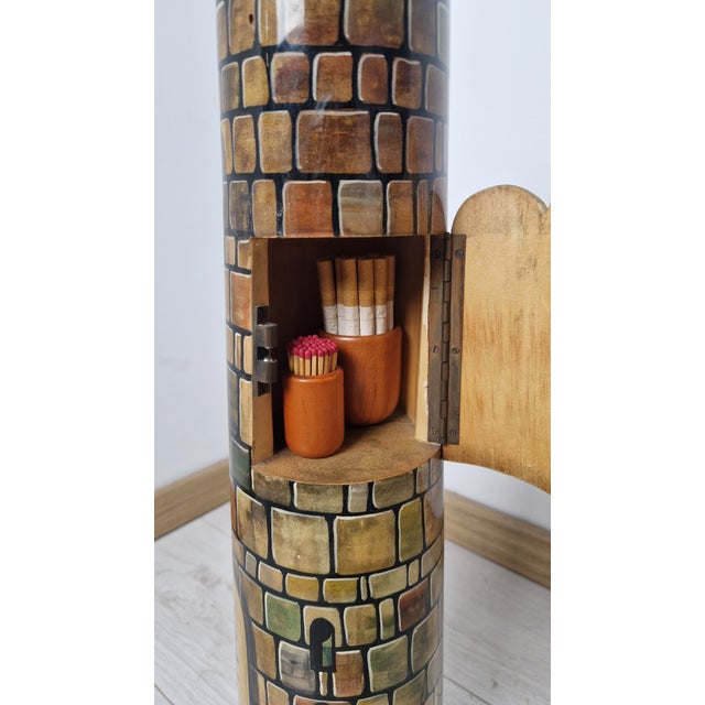 Vintage Tower-Shaped Floor Ashtray by Aldo Tura, 1950s For Sale - Image 15 of 16