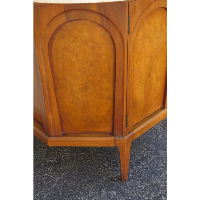 Brown Thomasville Mid Century Arched Design Nightstands Side End Tables a Pair 5849 For Sale - Image 8 of 12
