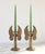 Vintage pair of brass angel wing candle holders. No makers mark. Patina.