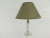 Art Deco Table Lamp Ground Glass with Fabric Screen, 1920s For Sale - Image 8 of 8