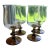Vintage Mid-Century Modern Libbey Two Tone Tawny Brown Tulip Goblets 5.75" Set of 4 For Sale