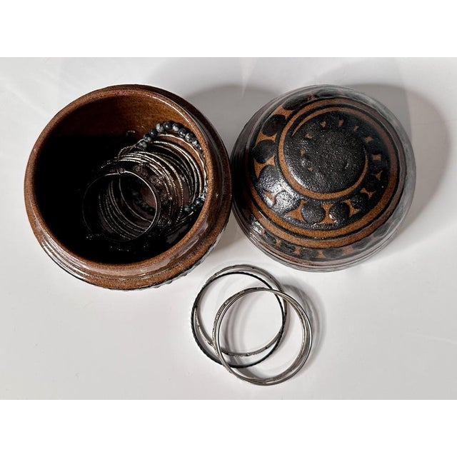 Modernist Spherical Studio Ceramic Art Box from Helma Klett, Germany, 1960s For Sale - Image 11 of 14