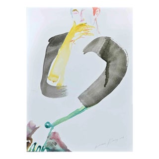 Anastasia Kurakina, Portrait 2, Watercolor, 2018 For Sale