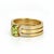 Metal Split Shank Oval Peridot Engagement Silver, Gold Ring, Size 9.5 For Sale - Image 7 of 7
