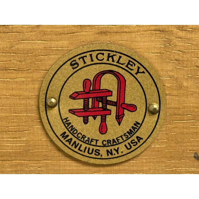 Circa 2001 Stickley Furniture Oak Wall Mounted Plate Rack For Sale - Image 12 of 12