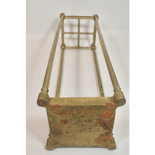 Brass 1940s Art Deco Umbrella Stand For Sale - Image 8 of 9