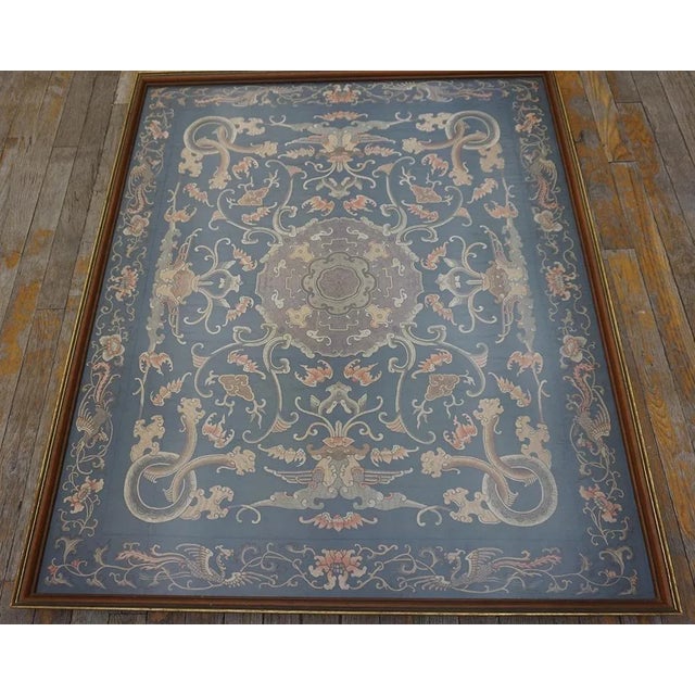 Early 19th Century Chinese Silk Embroidery ( 3' x 3'7" - 91 x 110 )