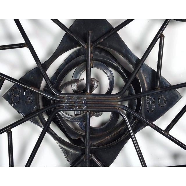 Large Vintage Danish Abstract Starburst Metal Wall Sculpture, 1980s For Sale - Image 4 of 7