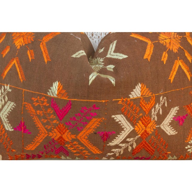 Chavi Antique Indian Folk Lumbar Pillow For Sale In Los Angeles - Image 6 of 10