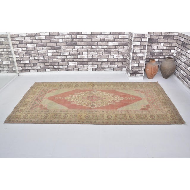 Turkish 1960s Turkish Wool Handknotted Area Carpet For Sale - Image 3 of 7