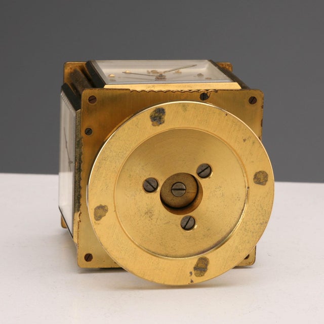 Table Clock in Gold-Plated Brass For Sale - Image 9 of 10