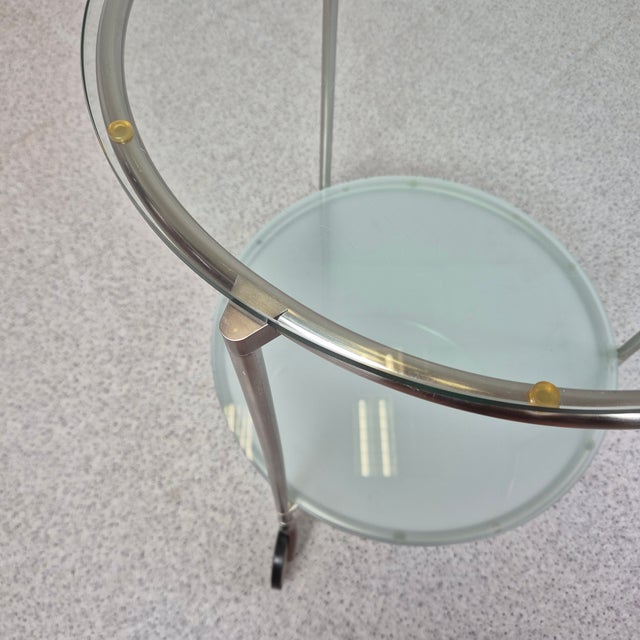 Metal Strind 2-Tiered Bar Cart by Ehlen Johansson for Ikea, 1980 For Sale - Image 7 of 10