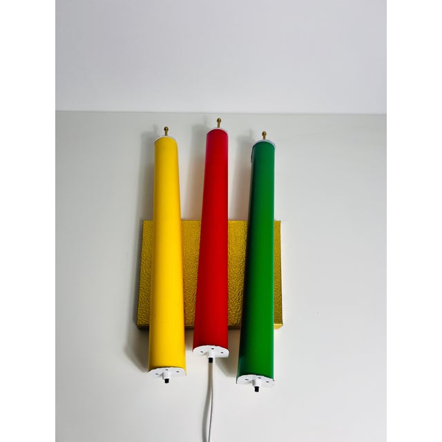 1960s Mid-Century Modern Colorful Wall Lamp, Italy, 1960s For Sale - Image 5 of 12