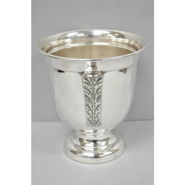 Vintage Sheffield English Regency Silver Plated Champagne Chiller Ice Bucket For Sale - Image 14 of 17