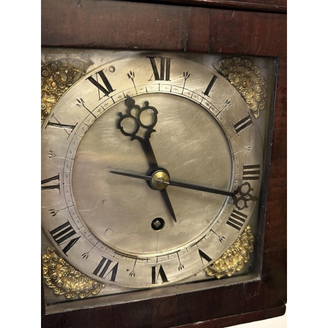 Mahogany Hooded Wall Clock, 18th Century For Sale - Image 4 of 12