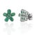 Not Yet Made - Made To Order Handcrafted 5.02 Ct Natural Green Emerald Floral Cluster Stud Earrings 2 Pieces For Sale - Image 5 of 13