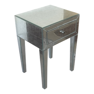 Hollywood Regency Style Restoration Hardware Mirrored Side Table