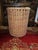 American Antique Tall Splint Oak Woven Cane Gathering Basket For Sale - Image 3 of 10