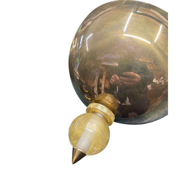 1960s Vintage Brass and Murano Glass Sconces by André Arbus, 1960s, Set of 2 For Sale - Image 5 of 6