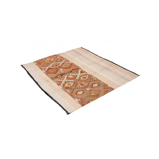 Handwoven vintage decorative kilim rug from Marash region of Turkey. Approximately 50-60 years old. In good condition....