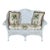 Vintage Palm Beach Regency White Wicker Camelback Settee Loveseat For Sale