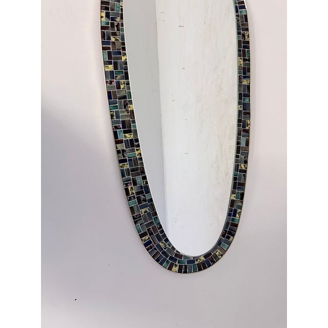 Large Illuminated Mosaic Mirror, 1950s For Sale - Image 10 of 18