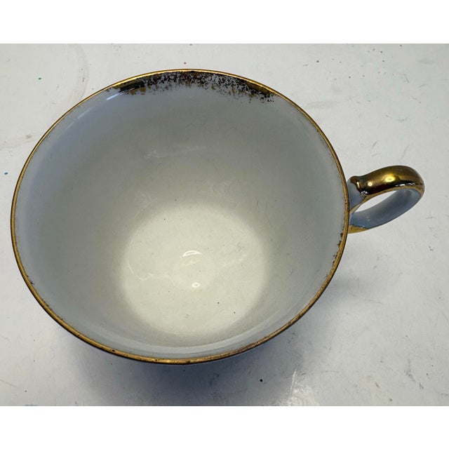 Early 20th Century Antique Bohemian-Style Porcelain Tea Cup With Gilt Cartouche, C. 1900 For Sale - Image 5 of 6