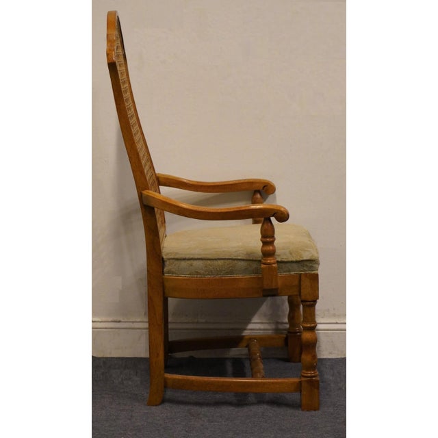 Set of 2 Drexel Heritage Chartwell Collection Cane Back Dining Arm Chairs 164-831 For Sale - Image 9 of 12