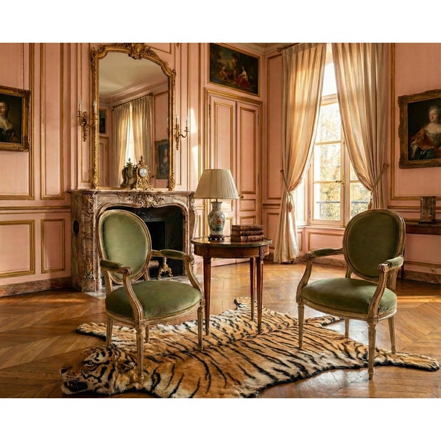 Mid-Century Italian Berger Chairs With French Louis XVI Styling - Pair For Sale - Image 9 of 9