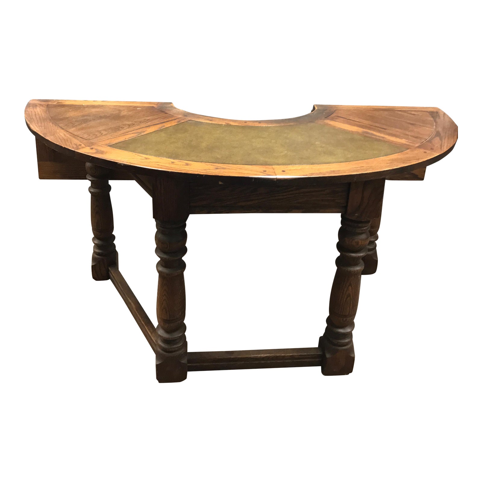 Vintage Oak Half Circle Desk Chairish