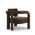 Double Arch Armchair in Brown Chenille from Insidherland For Sale - Image 10 of 10