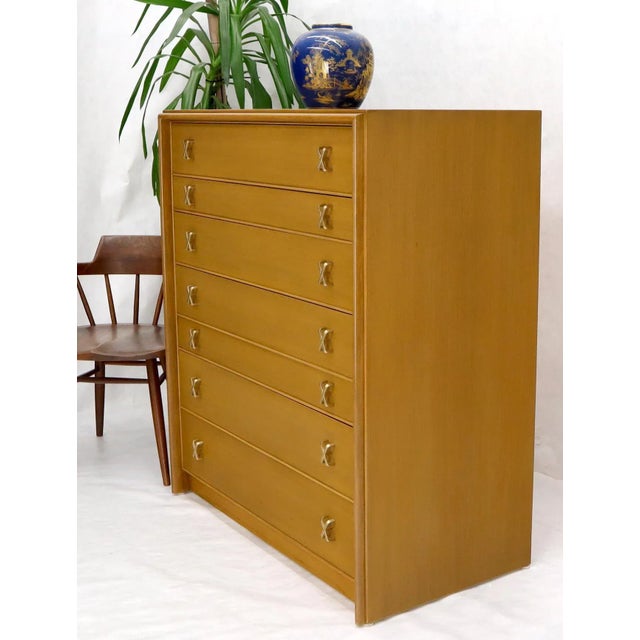 Paul Frankl X-Pulls Drawers High Chest Dresser For Sale - Image 11 of 13