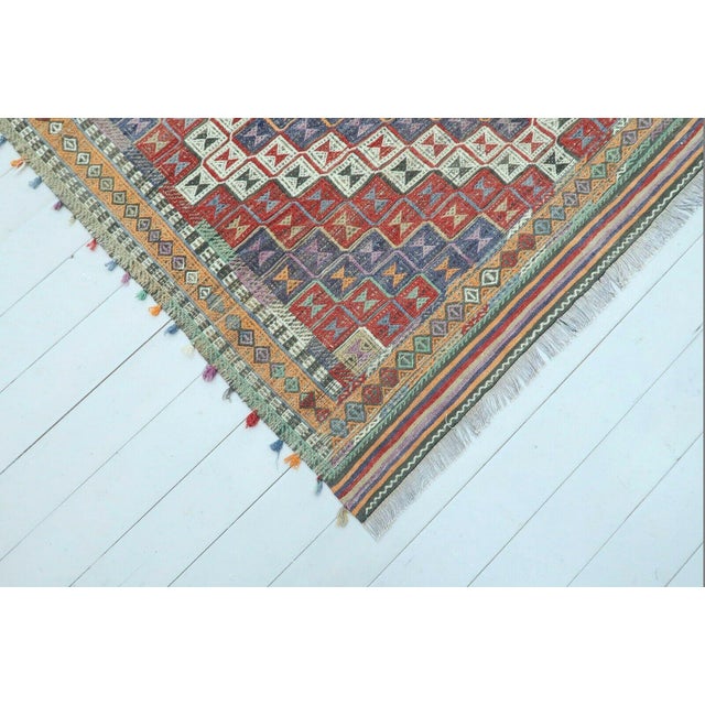 Vintage Turkish Kilim Rug - 67"x101" For Sale - Image 11 of 13