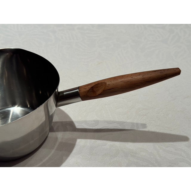 1960s Danish Modern Stainless Steel & Rosewood Butter Warmer by Dana For Sale - Image 11 of 13