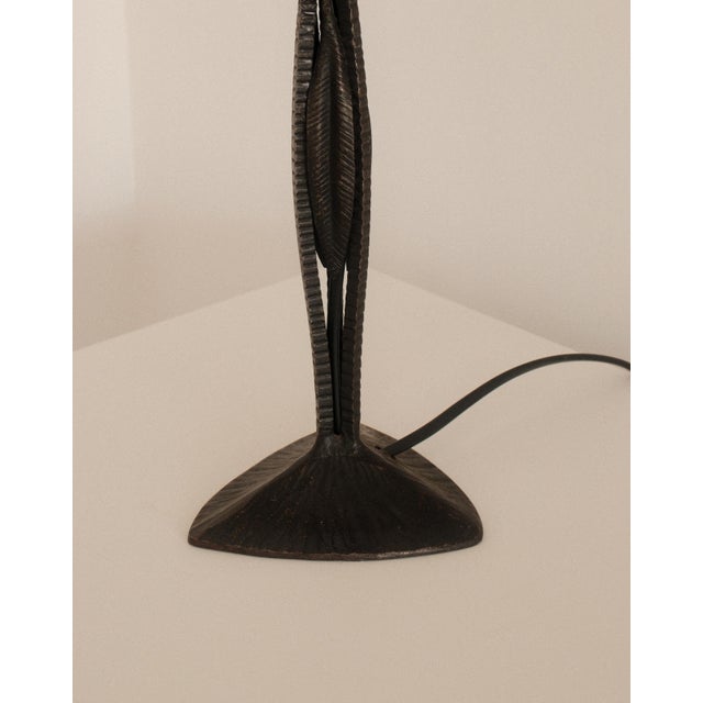 1920s Vintage Art Deco Table Lamp in Bronze and Glass, 1925 For Sale - Image 5 of 8