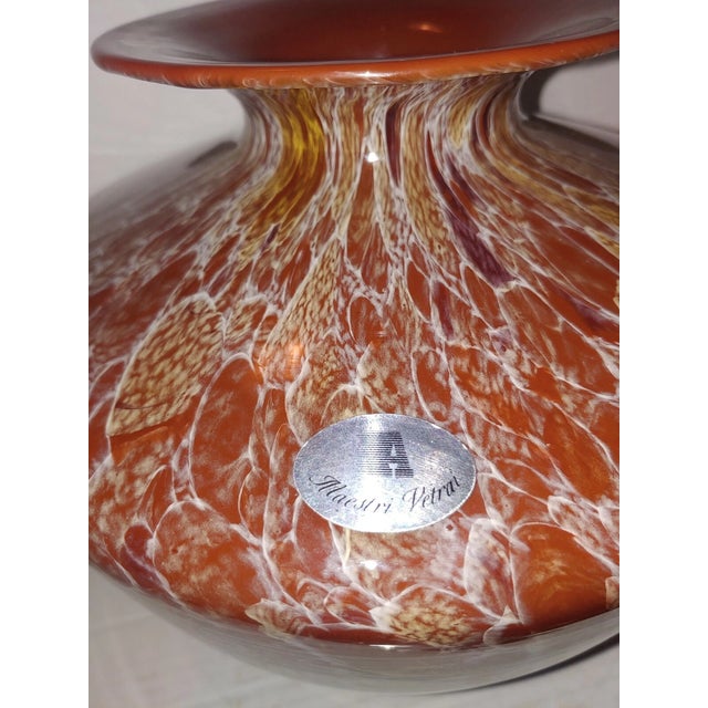 Bring Italian artistic elegance to your home with this beautiful **Vintage Venetian Azzurra Co. Maestri Vetrai Art Glass...